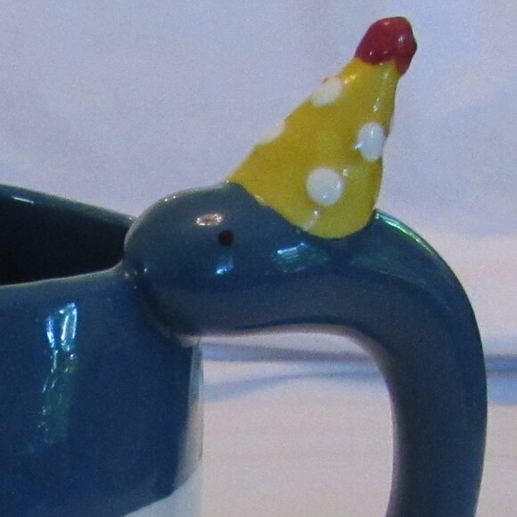 Tag Dinosaur Blue and White "Party Animal" Ceramic Mug 12 oz. - Picture 2 of 10